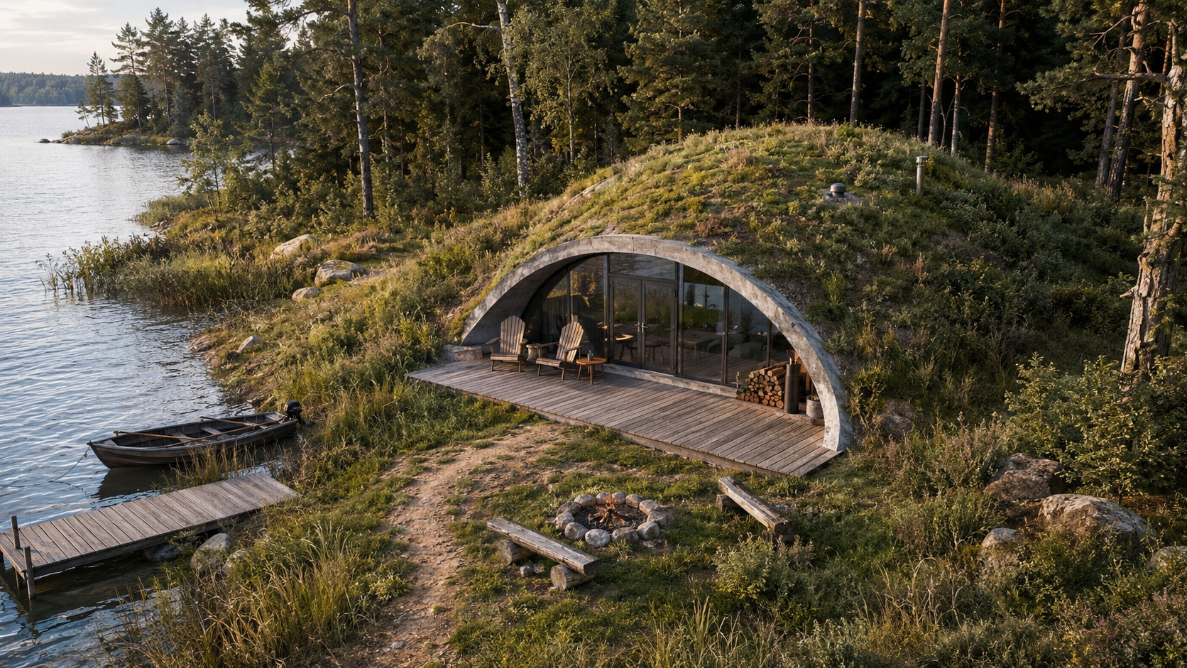 Green forest dome